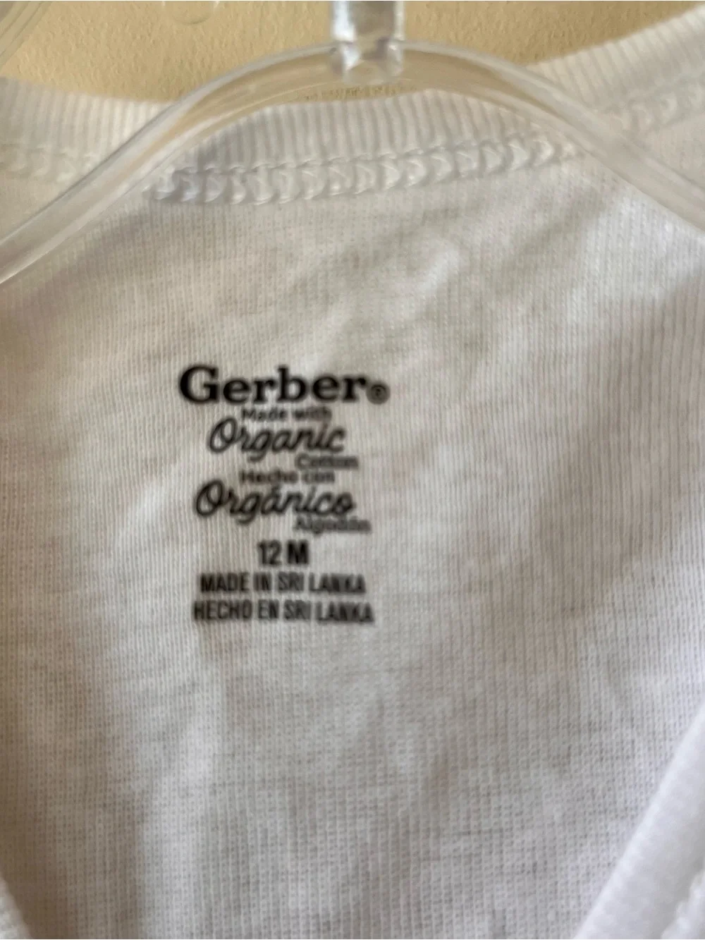 Gerber White Short-Sleeve Cotton Baby Bodysuit